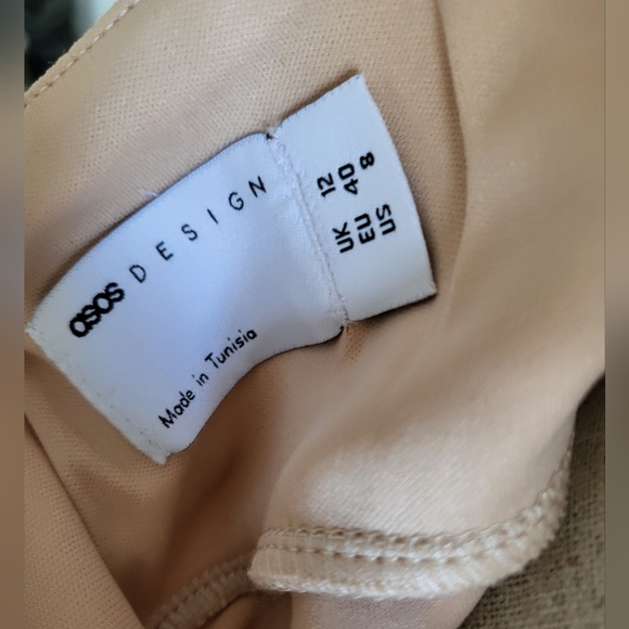 ASOS Asymmetrical Collar Halter Midi Dress, Marilyn Monroe styled size US 8 NWT - Picture 5 of 7